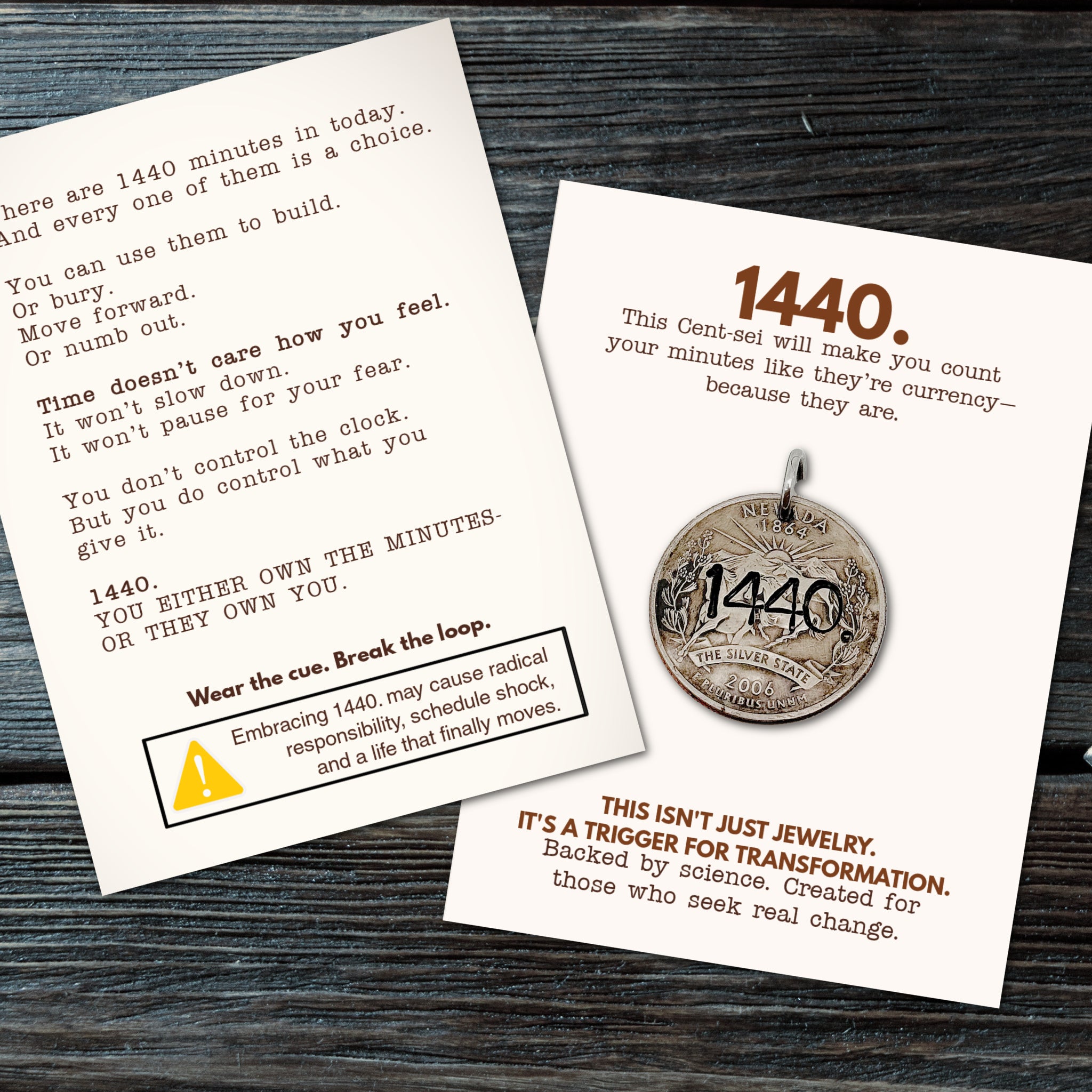 1440- Time doesn’t care how you feel. But it remembers what you did.