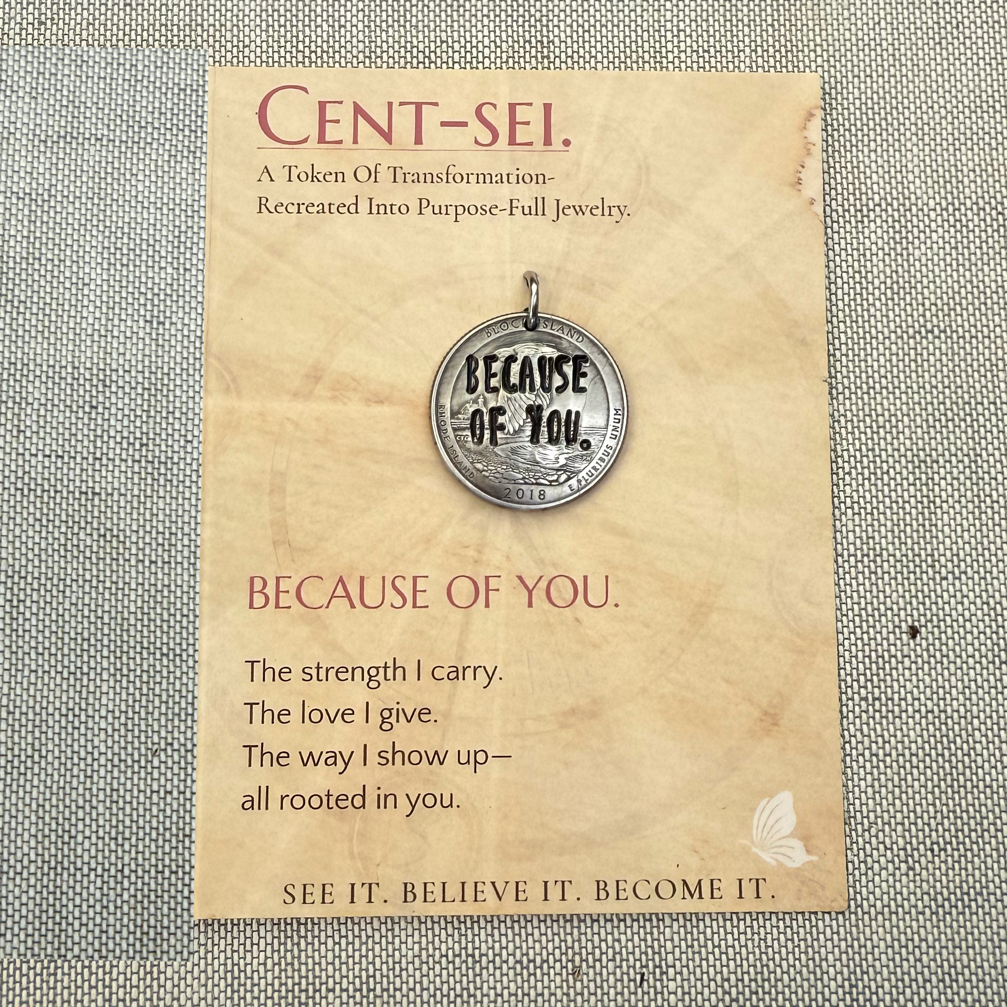 BECAUSE OF YOU.- For the one whose love changed everything.