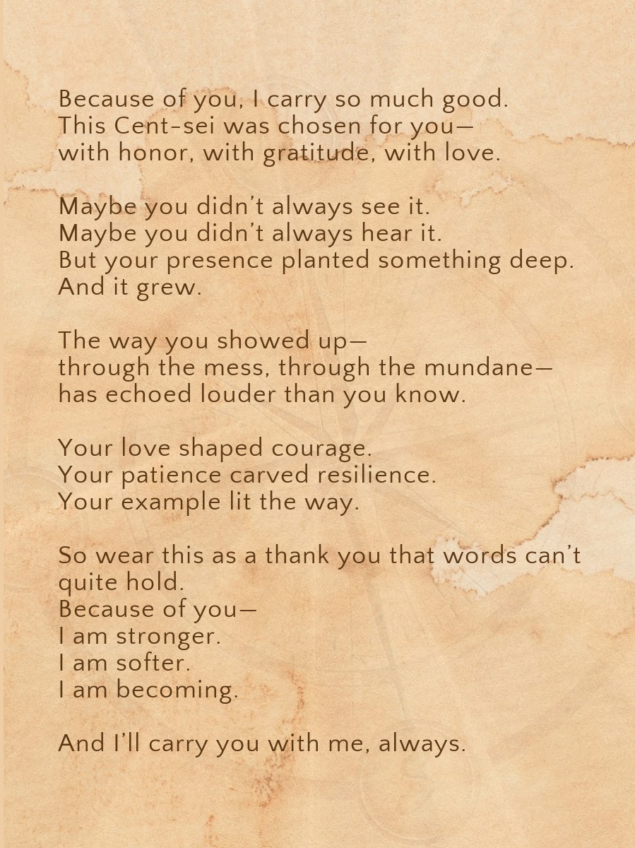 BECAUSE OF YOU.- For the one whose love changed everything.