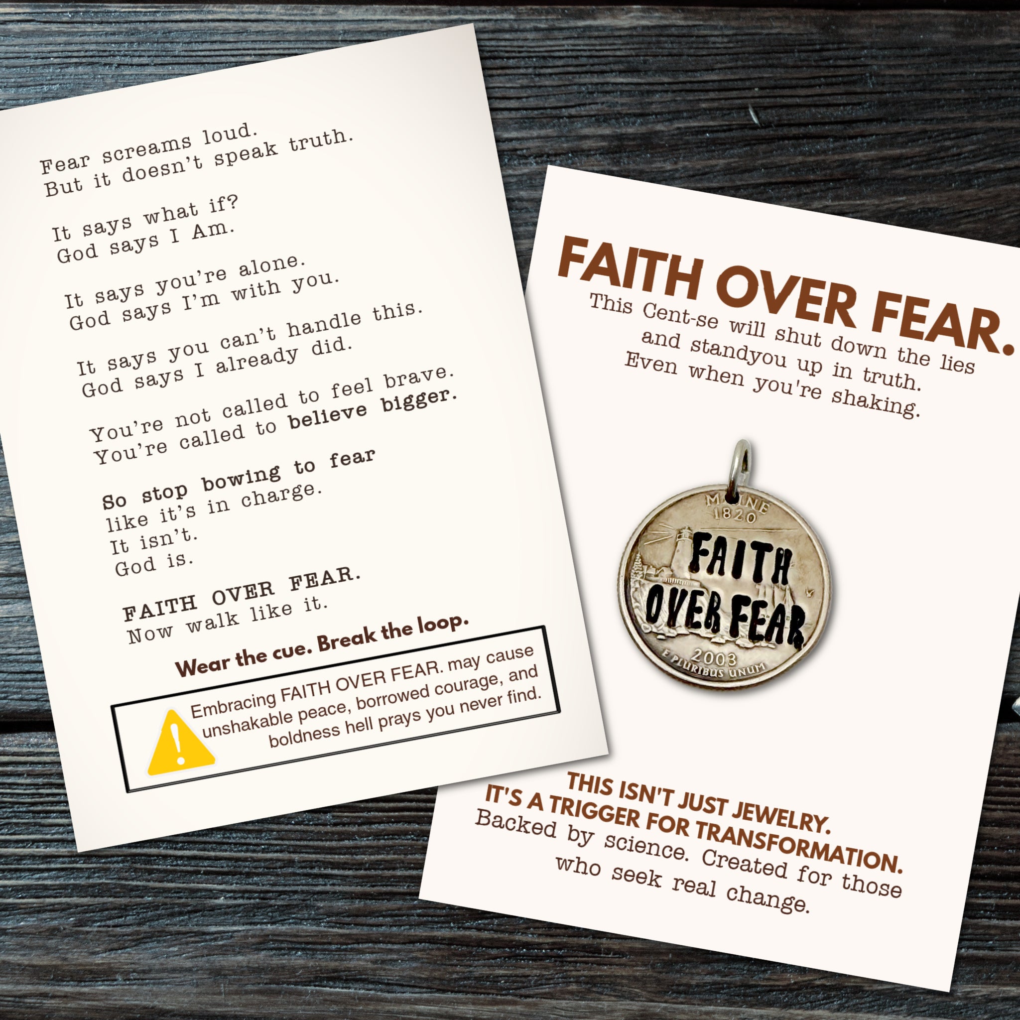 FAITH OVER FEAR. Fear isn’t in charge. God is.
