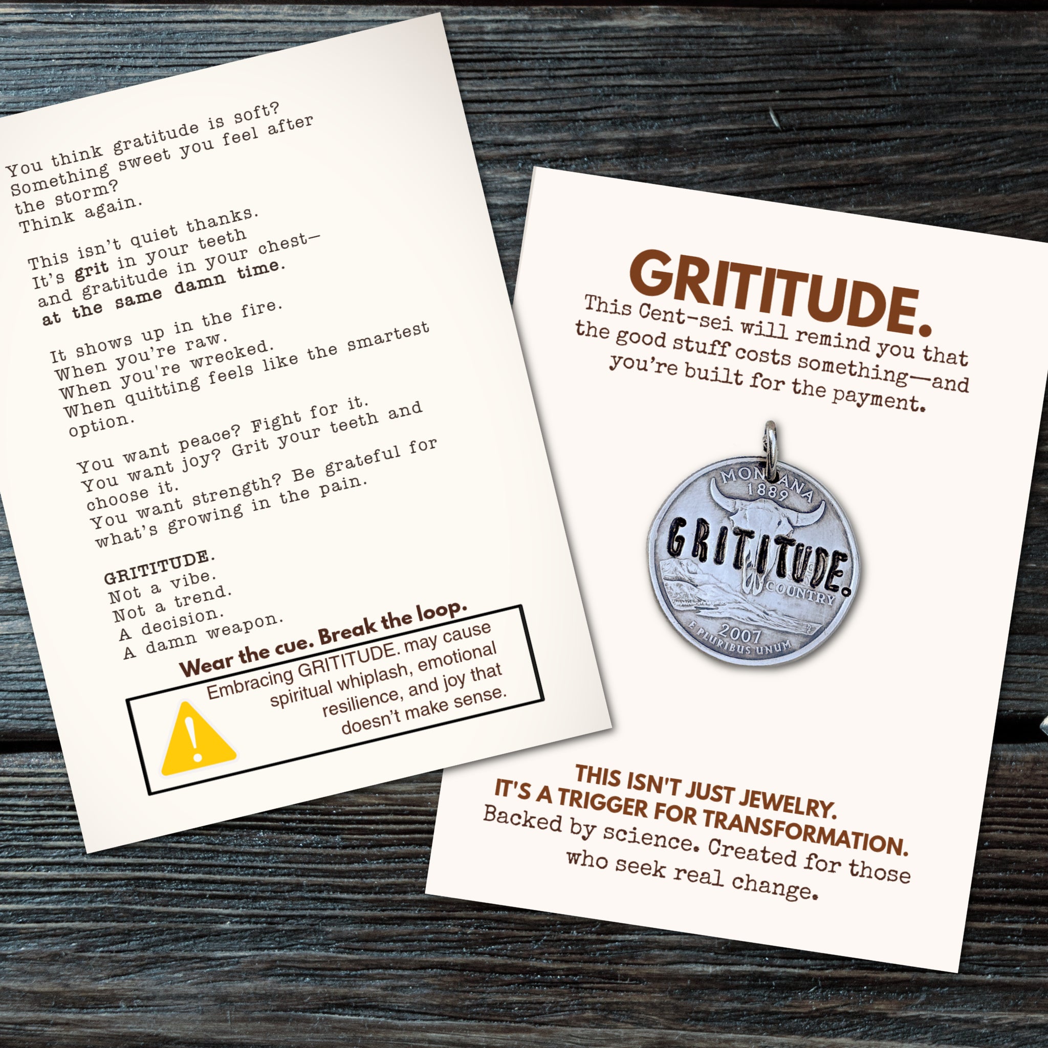 GRITITUDE. Gratitude with teeth.