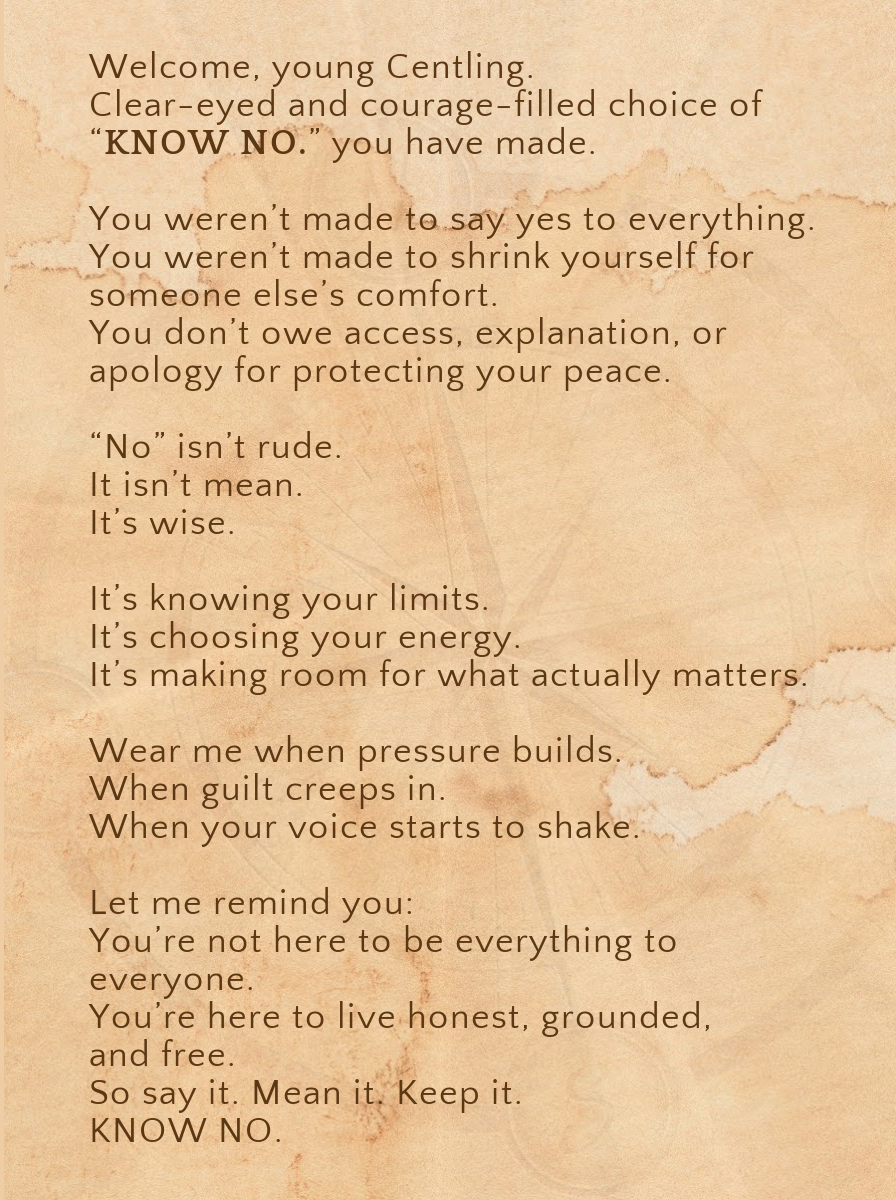 KNOW NO.- KNOW NO.- For the one learning that saying no is sacred, not selfish.