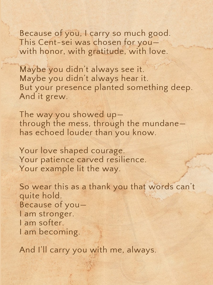 BECAUSE OF YOU.- For the one whose love changed everything.