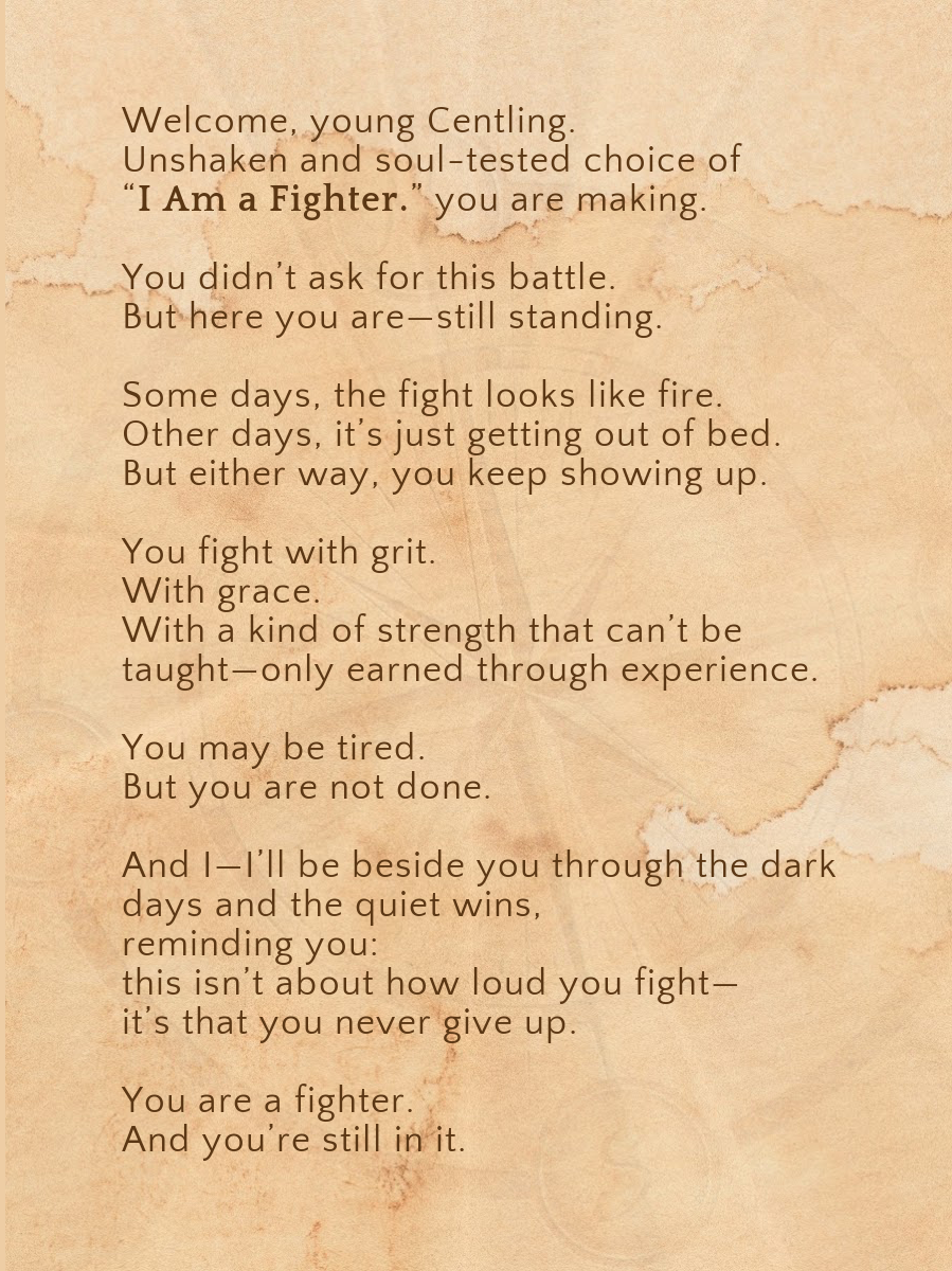 I AM A FIGHTER.- For the one who’s been hit hard—and keeps showing up harder.
