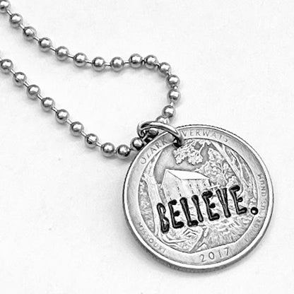 BELIEVE.  Necklace